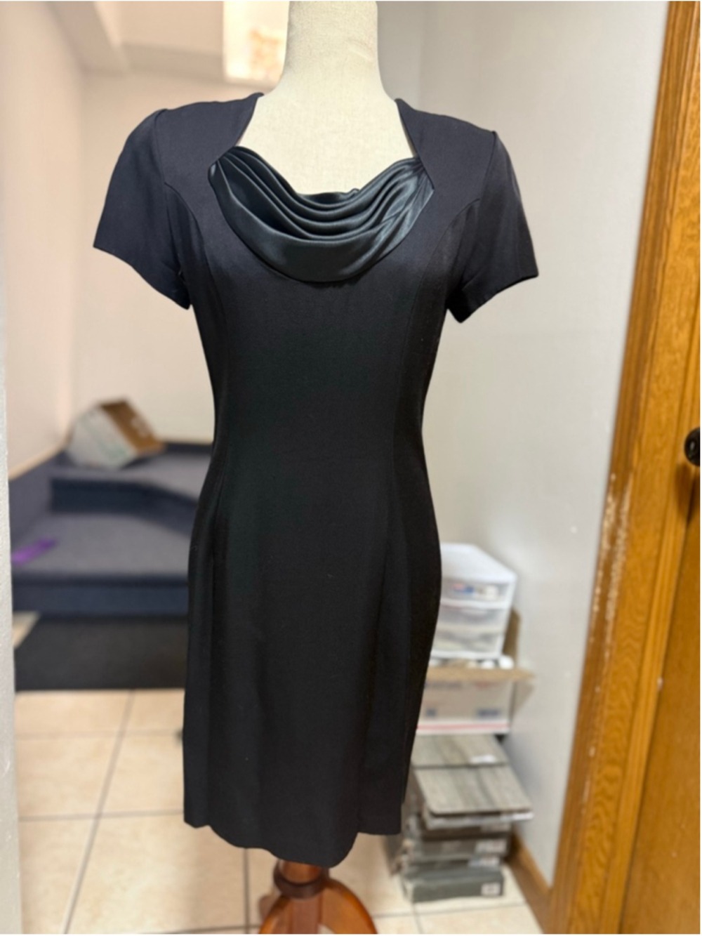 Vintage Taurus black cocktail dress size 4 USA red union label - Picture 7 of 14